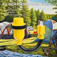 Adaptor Listrik RV Kabel Daya 15A, Steker Jantan STW 5-15P ke Stopkontak Betina Nema L5-30R, Konduktor Tembaga 1.5FT, Selubung PVC