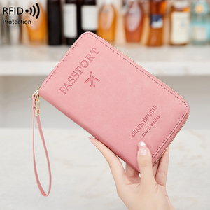 Rfid che chắn du lịch dài hộ chiếu ví, phong cách Lưu trữ tập tin trường hợp bảo vệ, đơn giản đa chức năng hộ chiếu chủ - Product Image 2