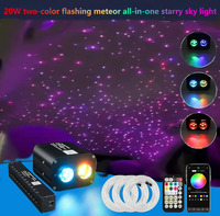 Projecteur d'éclairage à fibre optique LED RGBW avec contrôle par application, effet ciel étoilé scintillant