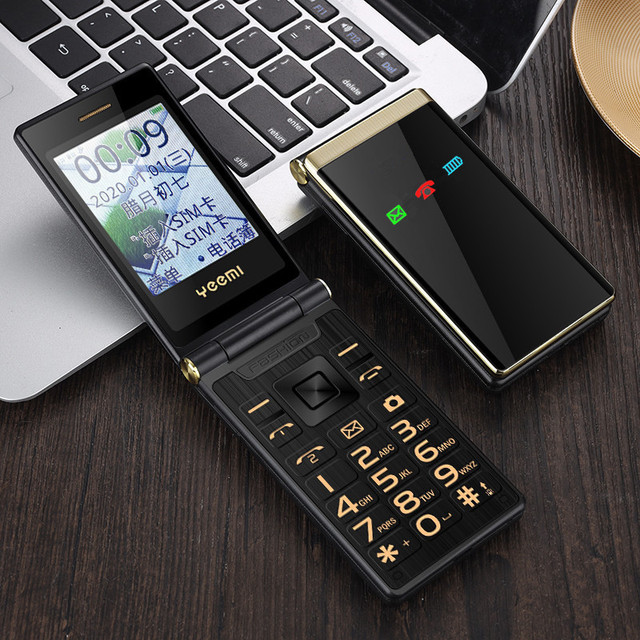 Unlocked Flip Senior Mobile Phone 2.8" Speed Dial Large Screen Big Push Button Big Speaker Dual Sim Folded Elderly Cellphone