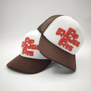 High Quality Custom Puff Print Logo OTTO Style Foam Trucker Hat OEM Low MOQ 5 Panel Mesh Back <b>Snapback</b> <b>Cap</b> For Men Streetwear - Product Image 5