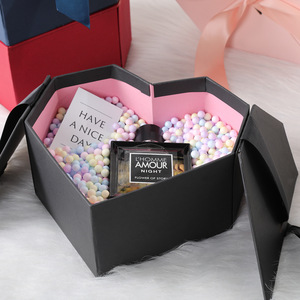 Factory Wholesale Double-door Heart-shaped Cardboard Custom Gift <b>Box</b> for Valentine's Day - Product Image 5