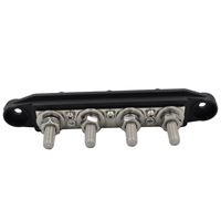 Barre de distribution d'alimentation avec couvercle M10, capacité 250 A, barre de distribution marine, bloc de distribution de bornes de batterie automobile