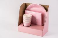 Ensemble de fête tout-en-un haut de gamme, assiettes, gobelets, serviettes jetables, fournitures essentielles pour l'animation