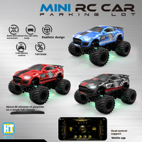 Voiture télécommandée Hot Mini 4x4 à drift, modèle réduit 1:64 en métal, voiture de course tout-terrain RC avec lumières pour enfants
