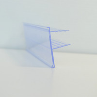 Étagère en verre de 18mm Porte-étiquette de prix Bande en plastique pour supermarché