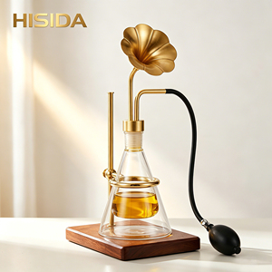 Bouteilles en verre pour parfum, huile essentielle, café, 80 ml, 300 ml, avec pulvérisateur à tête florale estampé à chaud, flacon de présentation - Product Image 1