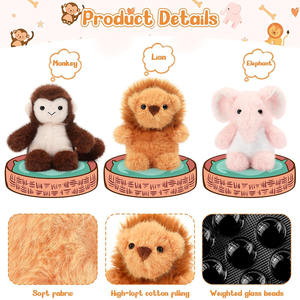 Peluche de Animales del Bosque, Suave y Esponjoso, <span class=keywords><strong>Serie</strong></span> Bosque, Mono, Elefante, León, Regalo de Cumpleaños para Niños, Juguete de Diseñ<span class=keywords><strong>o</strong></span> para San Valentín - Product Image 3