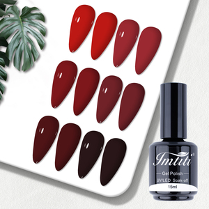 Suministros para Uñas de Gel UV, Productos de Manicura Libres de HEMA, Esmalte de Uñas Semipermanente en Botellas, Esmalte de Uñas de Gel Rojo - Product Image 3