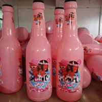 Oreiller de bain en forme de bouteille de bière gonflable en PVC personnalisé en usine