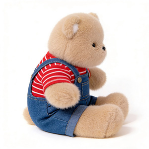 ตุ๊กตาหมีแบบใหม่ที่ปรับแต่งได้ พร้อมกางเกงเอี๊ยม ทำจากโพลีเอสเตอร์ สีน้ำตาล - Product Image 6
