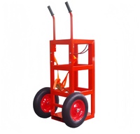 Chariot à double roue personnalisable pour bouteilles de gaz, chariot à plateforme métallique avec capacité de 250 kg pour usage en entrepôt, support OEM