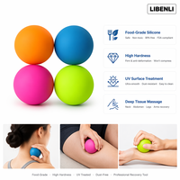 Ensemble de balles de massage en silicone 46 65 80 mm – Outil de récupération musculaire profond, ferme et lisse