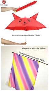 Accessoires de magie plumeau fleur changement irrégulier parapluie drapeau décolorer tours étape inattendue - Product Image 5