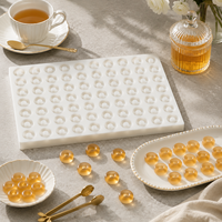 Moule en silicone platine de 2 ml pour mini-donuts, anneau, cavité, sûr pour les aliments, pour bonbons gélifiés, bonbons durs, savon, résine, personnalisé ODM OEM