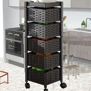 Estantes de Almacenamiento Premium Multifuncionales Deslizantes y Giratorios de <span class=keywords><strong>Acero</strong></span> <span class=keywords><strong>Inoxidable</strong></span> para Cocina, Sala de Estar, Baño, Armario y Alimentos - Product Image 1