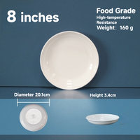 Assiettes en mélamine de 8 pouces, personnalisées en usine, vaisselle, commerce extérieur, minimalisme moderne, motif de dessin animé, cadeau commercial