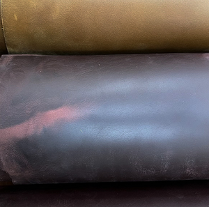 Çılgın at tahıl desen İnek cilt için özel tasarım hakiki çevre deri etekler ev dekor el sanatları kemerler çanta - Product Image 4