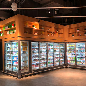 <span class=keywords><strong>Vitrine</strong></span> <span class=keywords><strong>Réfrigérée</strong></span> de Supermarché à Refroidissement par Air à Température Unique avec Verre Multicouche Low-E, Réfrigérateur Intelligent Écologique et Congélateur Vertical - Product Image 2