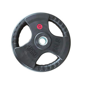 Disques de <span class=keywords><strong>musculation</strong></span> à trois poignées 5lb - 55lb, accessoires de <span class=keywords><strong>musculation</strong></span>, plaques de <span class=keywords><strong>poids</strong></span> en fonte de fer avec revêtement en caoutchouc noir - Product Image 2