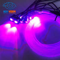 Bandes lumineuses LED pour l'intérieur de la voiture, kits d'éclairage ambiant multicolores RGB LIGHEID, 64 couleurs 5 en 1 avec 236 pouces de fibre optique