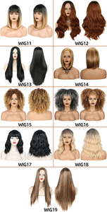 Bán Buôn Tóc Giả Xoăn Xoăn Sợi Tổng Hợp Ren Phía Trước Châu Phi Thẳng Afro Curl Với <span class=keywords><strong>Bangs</strong></span> Wig - Product Image 6