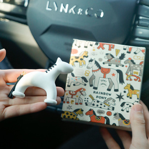 2026 Cute Horse Gypsum Diffuser Stone Car Aromatherapy Hanging Ornament Wardrobe Scent Pendant Year Of Horse Gift - Product Image 1