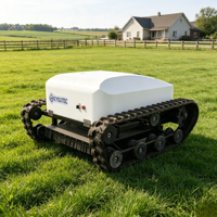 Tondeuse électrique télécommandée robuste de 800 mm, alimentée par batterie au lithium, sur chenilles, pour paillis d'herbe, certifiée CE EPA, pour vergers et fermes, 4000W