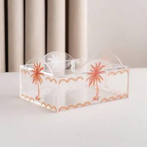 กล่องอะคริลิคพิมพ์ลายต้นปาล์มของตกแต่งวันหยุดเป็นของขวัญรอมฎอน - Product Image 1