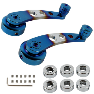 Set Gagang Pintu Mobil, Kenop Aluminium Multiwarna, Pengangkat Kaca untuk Interior Mobil - Product Image 6