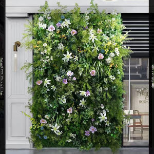 Murs végétaux, plantes vertes biomimétiques artificielles tridimensionnelles, murs de fond, fleurs artificielles, combinaison de paysages - Product Image 4