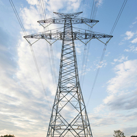 Tour en acier galvanisé à chaud haute résistance résistant au vent pour ligne de transmission électrique aérienne de 10 kV à 500 kV