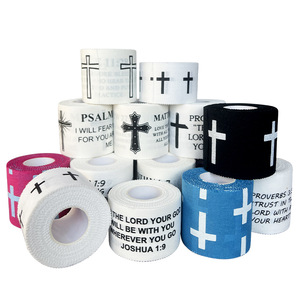 Cinta Deportiva Cristiana Personalizada con Cruz, Cinta Atlética con Diseño de Jesús para Fútbol, Baloncesto, Gimnasia, <span class=keywords><strong>Boxeo</strong></span>, Muñequera de Algodón - Product Image 3