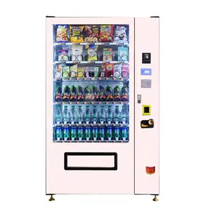 Máquina Expendedora de aperitivos, bebidas y alimentos frescos, con sistema de elevación y refrigeración