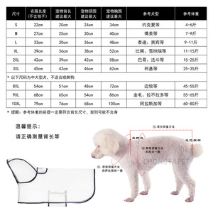 Impermeable para mascotas ChongTa de TPU para perros pequeños, a prueba de lluvia, para todas las estaciones, para Corgi, Bulldog Francés, Shiba Inu, Teddy - Product Image 4
