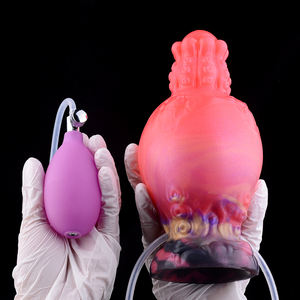 Consolador inflable y suave para mujer/hombre, juguete sexual para agrandar el nudo grande, nuevo consolador de chorros de fantasía, novedad de 2017 - Product Image 4