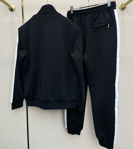 ชุดแจ็คเก็ตซิปผู้ชาย สไตล์ดีไซเนอร์สุดหรู ชุดลำลองแนวสปอร์ต แจ็คเก็ตคอตั้งพร้อมกางเกงขายาว - Product Image 2