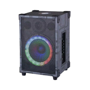 Outdoor <b>Speaker</b> With Colorful <b>Led</b> Light Rechargeable Battery <b>Bluetooth</b> Portable For Fitness Outdoor Karaoke - Product Image 1