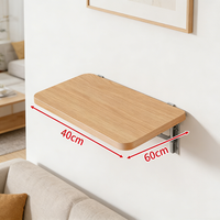 Holz-Klapptische 60 cm Wandhängender Schreibtisch Wandmontierter Tisch mit Ablagefach Weintisch Wohndekoration