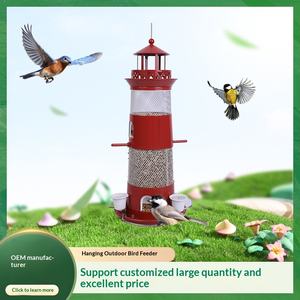 Mangeoire à oiseaux en métal et plastique à suspendre pour l'extérieur, nouvelle collection Chine, pour cour et jardin, alimentation automatique, personnalisation sur mesure - Product Image 4