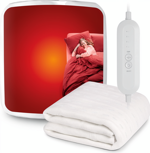 Protège-matelas chauffant électrique ajusté avec jupe élastique, double commande, protection contre la surchauffe, chaleur hivernale <span class=keywords><strong>pour</strong></span> la maison, l'hôtel, vente en gros, OEM - Product Image 1