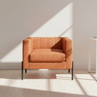 Fauteuil d'appoint personnalisable, canapé simple de style mid-century pour les espaces domestiques et commerciaux