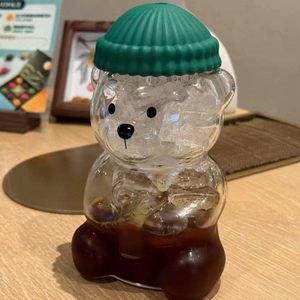 Nuovo Bicchiere in Plastica a Forma di <span class=keywords><strong>Orso</strong></span> <span class=keywords><strong>con</strong></span> Coperchio e Cannuccia, Simpatico Bicchiere <span class=keywords><strong>con</strong></span> Beccuccio per Caffè, Birra, Vino, Tè, Cocktail e Frullati, Ideale per Bevande e Regalo - Product Image 3