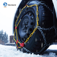 Cadenas de Nieve HIDEA de Alta Resistencia Tipo KN de 12 mm para Automóviles de Pasajeros, Barra Transversal Cuadrada Antideslizante, Cadena de Tracción para Neumáticos para Carreteras Nevadas en Invierno