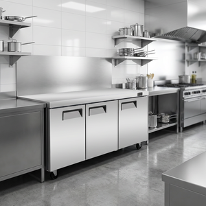 Réfrigérateur de plan de travail commercial en acier inoxydable réfrigérateur de banc de cuisine congélateur sous comptoir refroidi par air - Product Image 4