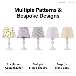 Lampe de table moderne avec abat-<span class=keywords><strong>jour</strong></span> en tissu imprimé cœur romantique, base E26 AC, idéale pour chambre, salon, cadeau de mariage - Product Image 5