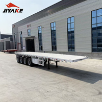 Remorque à plateau plat 4 axes, semi-remorque, qualité fiable, vente directe d'usine