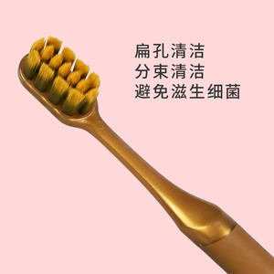 Brosse à dents personnalisable à poils souples pour adultes, usage domestique, poils en nylon, réduction de la pression, design à trous plats et fendus - Product Image 2