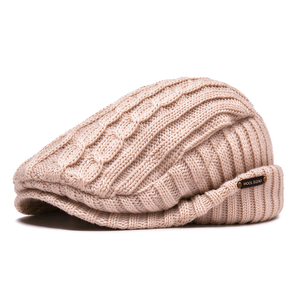 Gorro Ivy Plano de Punto, Mezcla de Lana, Cálido para Invierno, con Visera Corta, Unisex, para Viajes al Aire Libre y Uso Casual - Product Image 2
