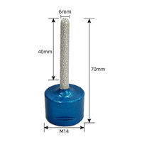 Foret diamanté brasé sous vide FN FN_QHMZZ M14 5/8-11 pour gravier 46 #   Fraise à tête ronde pour chanfreiner les bords